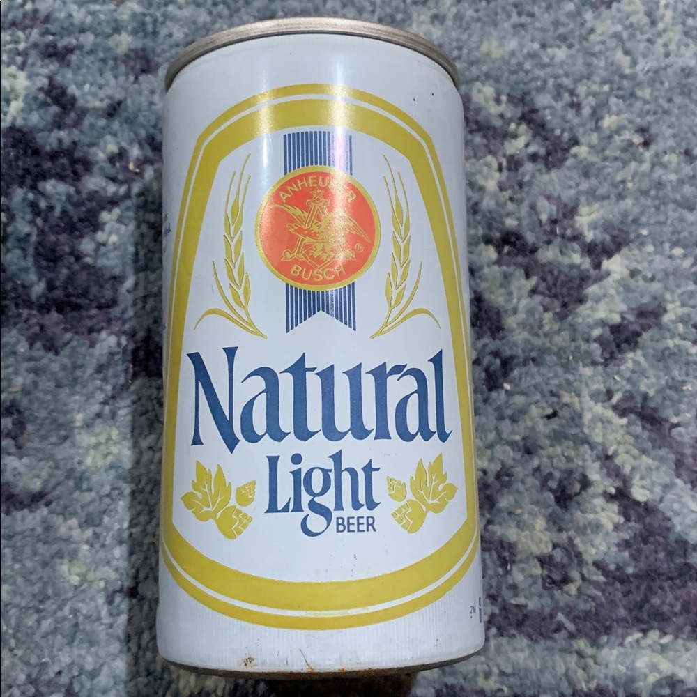70’s Natural light beer empty collectible can Anheuser Busch St Louis MO